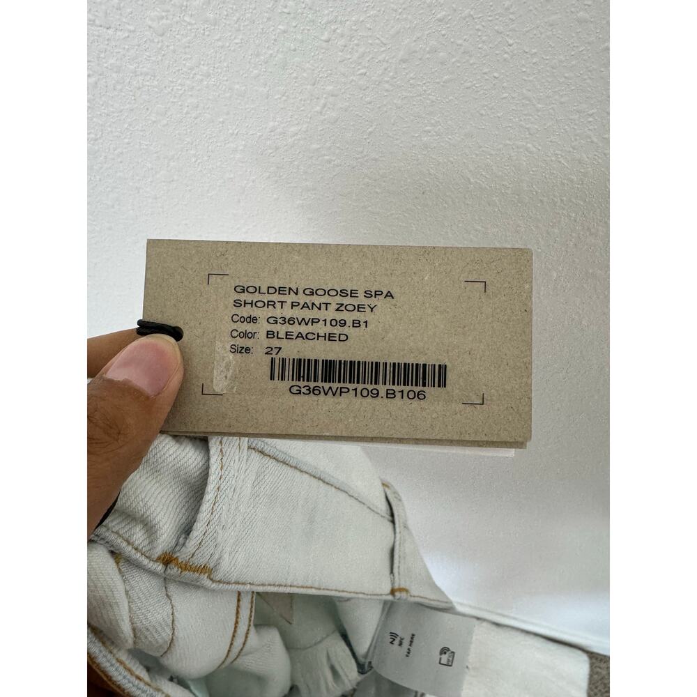 Golden Goose Zoey Bleached Denim Shorts NWT Women’s Size 27 - Picture 6 of 6